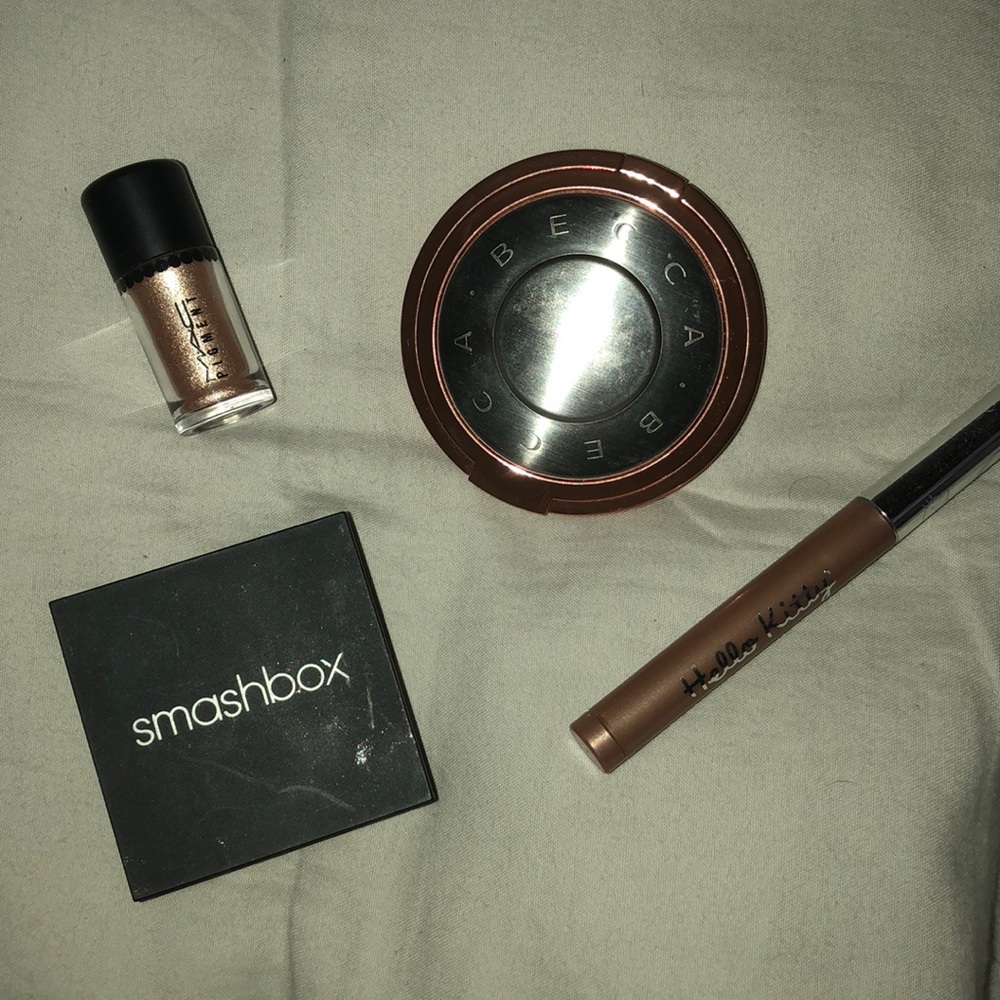 Macpigment,Beccahighlighter,Smashboxblush